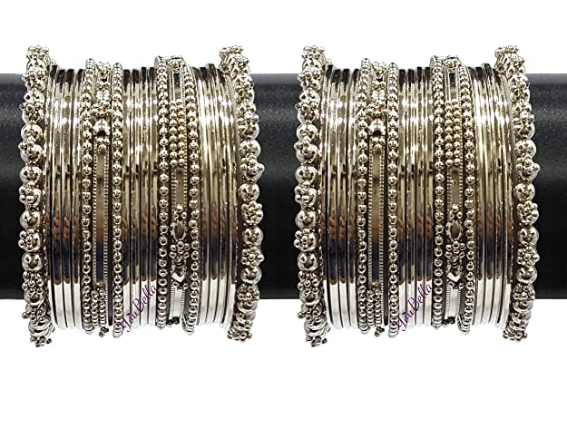 Silver Plated Oxidized Bracelet Bangle Set For Women Online in India