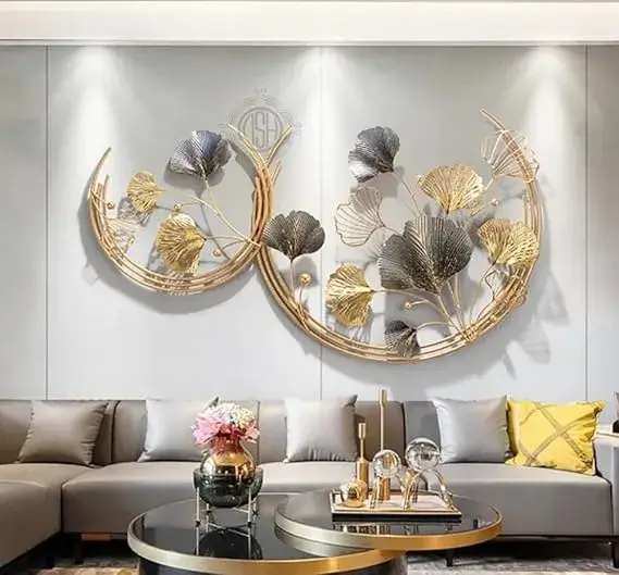 DSH Metal Round Leaf Wall Art on Amazon India