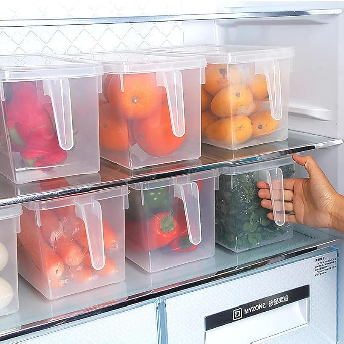 Wincy 5L Fridge Storage Boxes with Lids and Handles on Amazon India