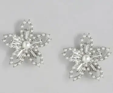 Forever New Rory Pearl & Stone Floral Earrings